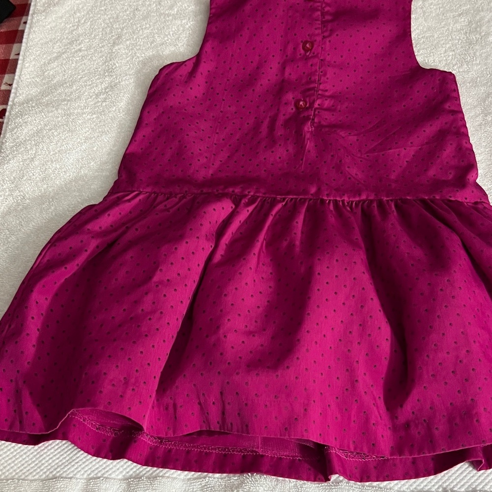Gymboree Pink and Navy Polka Dot Dress - Picture 4 of 5